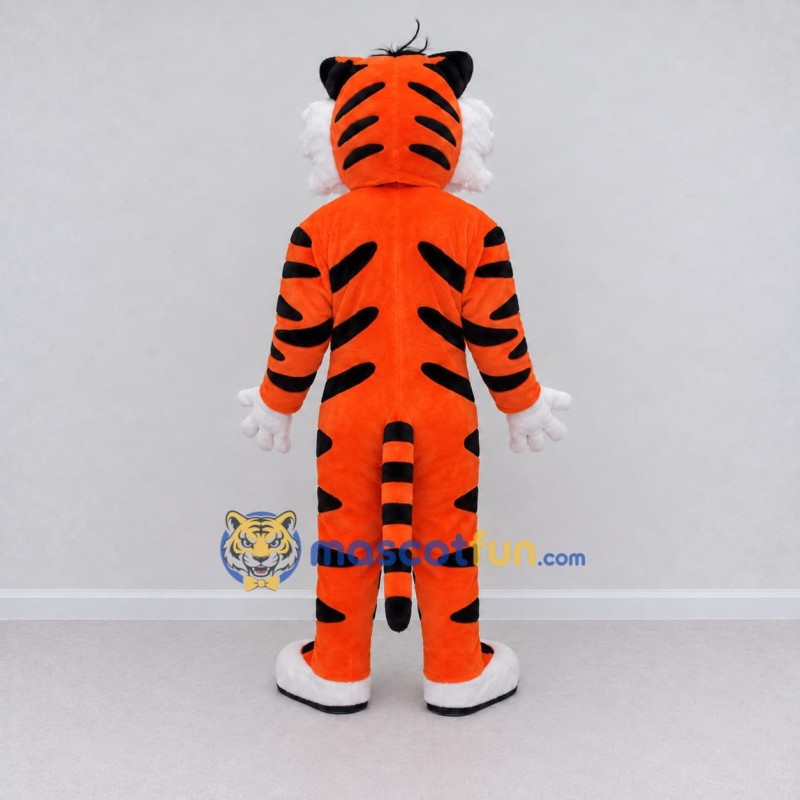 Custom Orange Black and White Tiger Mascot Costume Adult Full Body Suit for Wildlife Events Custom Orange Black and White Tiger Mascot Costume Adult Full Body Suit for Wildlife Events