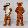 Custom Orange Black and White Roaring Tiger Mascot Costume Adult Full Body Suit for Sports Events
