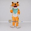 Custom Yellow and Turquoise Spotted Cat with Bandana Mascot Costume Adult Full Body Suit for Wildlife Events Custom Yellow and Turquoise Spotted Cat with Bandana Mascot Costume Adult Full Body Suit for Wildlife Events