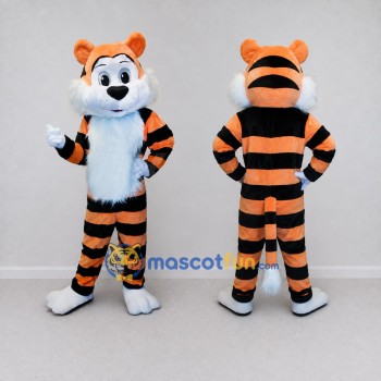 Custom Orange Black and White Tiger Mascot Costume Adult Full Body Suit for Wildlife Events