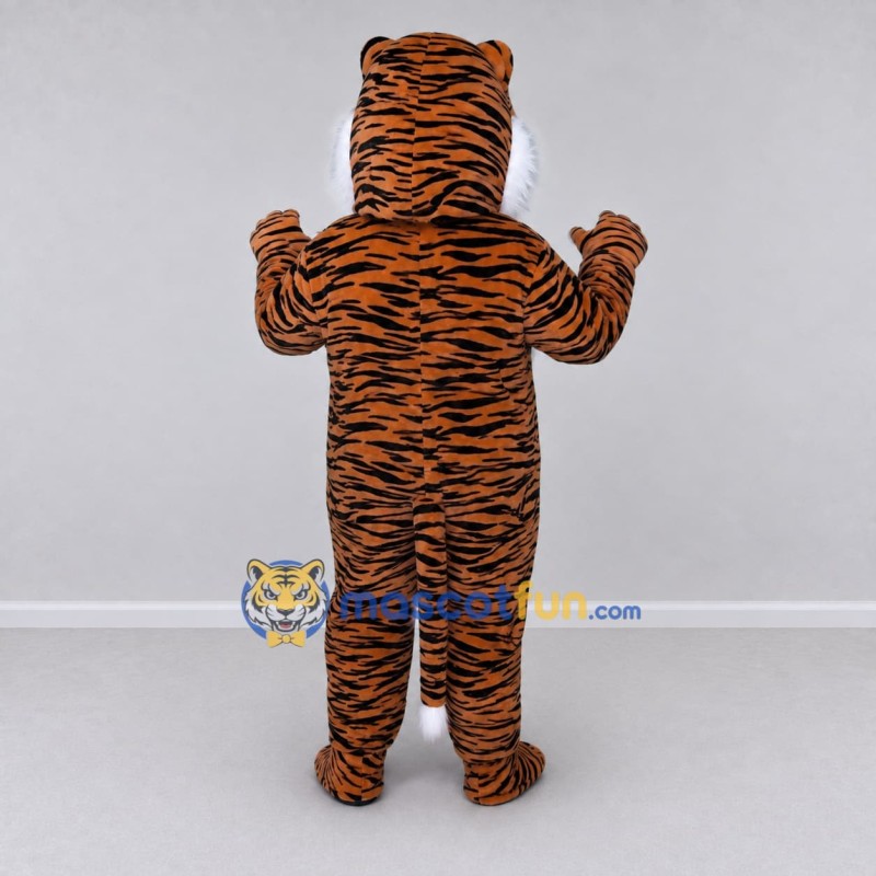 Custom Orange Black and White Tiger Mascot Costume Adult Full Body Suit for Wildlife Events Custom Orange Black and White Tiger Mascot Costume Adult Full Body Suit for Wildlife Events