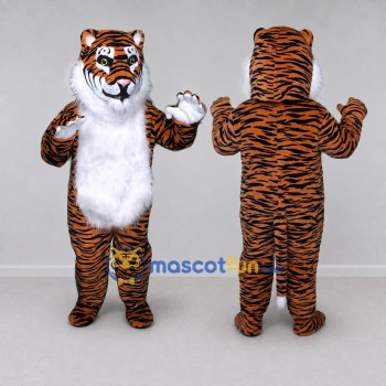 Custom Orange Black and White Tiger Mascot Costume Adult Full Body Suit for Wildlife Events