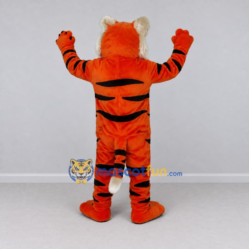 Custom Orange Black and White Tiger Mascot Costume Adult Full Body Suit for Wildlife Events Custom Orange Black and White Tiger Mascot Costume Adult Full Body Suit for Wildlife Events