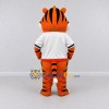 Custom Orange Black and White Tiger in T-Shirt Mascot Costume Adult Full Body Suit for Sports Events Custom Orange Black and White Tiger in T-Shirt Mascot Costume Adult Full Body Suit for Sports Events