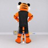 Custom Orange and Black Tiger in Sportswear Mascot Costume Adult Full Body Suit for Sports Events Custom Orange and Black Tiger in Sportswear Mascot Costume Adult Full Body Suit for Sports Events