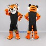 Custom Orange and Black Tiger in Sportswear Mascot Costume Adult Full Body Suit for Sports Events
