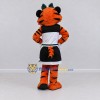 Custom Orange Black and White Tiger Cheerleader Mascot Costume Adult Full Body Suit for Sports Events Custom Orange Black and White Tiger Cheerleader Mascot Costume Adult Full Body Suit for Sports Events
