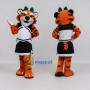 Custom Orange Black and White Tiger Cheerleader Mascot Costume Adult Full Body Suit for Sports Events