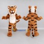 Custom Brown Black and White Tiger Mascot Costume Adult Full Body Suit for Wildlife Events