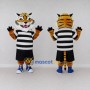 Custom Orange Black and White Tiger in Striped T-Shirt Mascot Costume Adult Full Body Suit for Sports Events