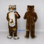Custom Brown Black and White Tiger Mascot Costume Adult Full Body Suit for Wildlife Events