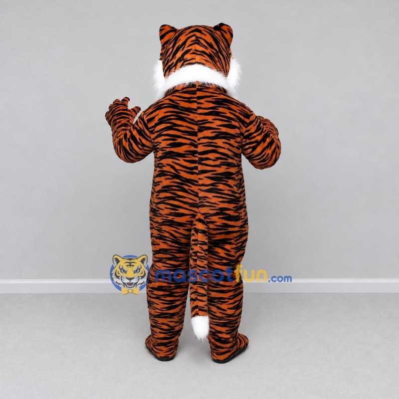 Custom Orange Black and White Tiger Mascot Costume Adult Full Body Suit for Wildlife Events Custom Orange Black and White Tiger Mascot Costume Adult Full Body Suit for Wildlife Events