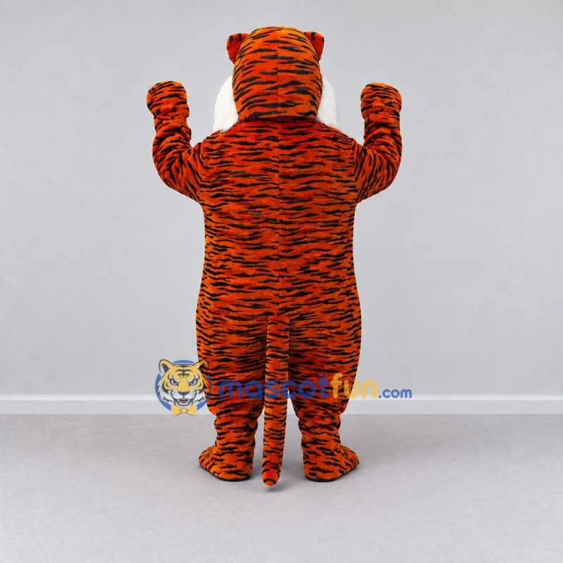Custom Orange Black and White Tiger Mascot Costume Adult Full Body Suit for Wildlife Events Custom Orange Black and White Tiger Mascot Costume Adult Full Body Suit for Wildlife Events