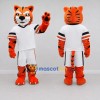Custom Orange Black and White Tiger in Sportswear Mascot Costume Adult Full Body Suit for Sports Events Custom Orange Black and White Tiger in Sportswear Mascot Costume Adult Full Body Suit for Sports Events
