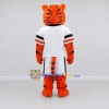 Custom Orange Black and White Tiger in Sportswear Mascot Costume Adult Full Body Suit for Sports Events Custom Orange Black and White Tiger in Sportswear Mascot Costume Adult Full Body Suit for Sports Events