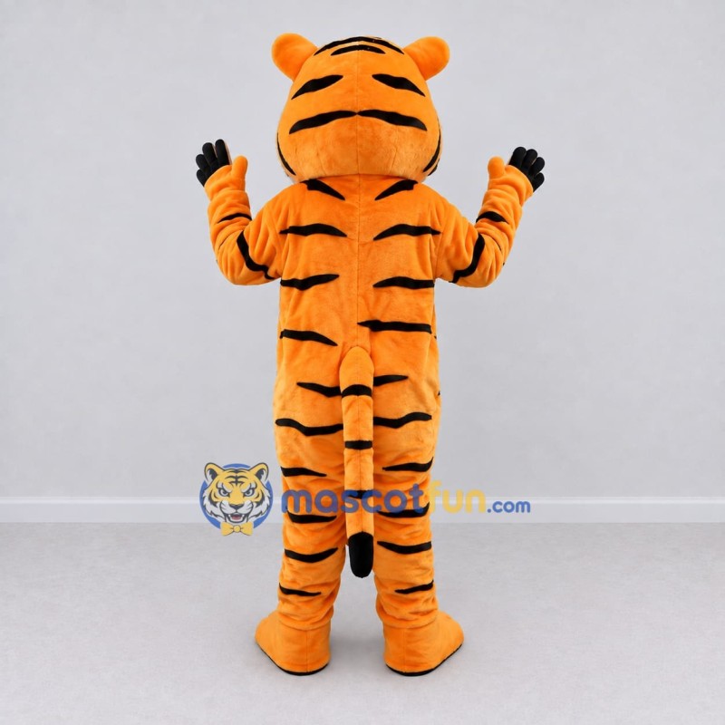 Custom Orange Black and White Tiger Mascot Costume Adult Full Body Suit for Wildlife Events Custom Orange Black and White Tiger Mascot Costume Adult Full Body Suit for Wildlife Events