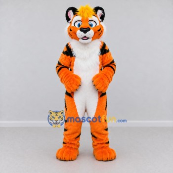 Custom Orange Black and White Tiger Mascot Costume Adult Full Body Suit for Wildlife Events Custom Orange Black and White Tiger Mascot Costume Adult Full Body Suit for Wildlife Events