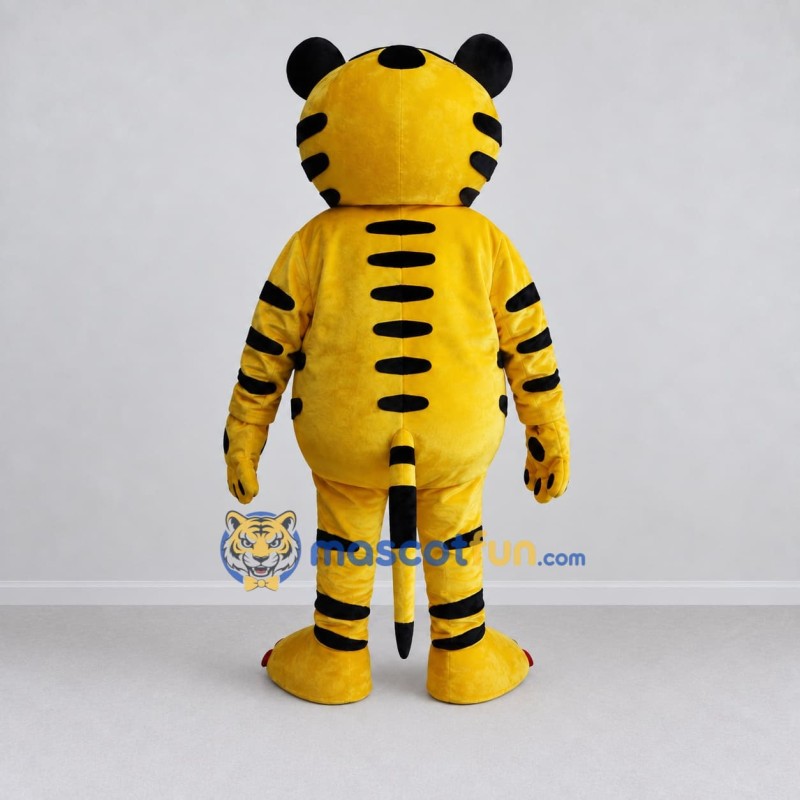 Custom Yellow Black and White Tiger Mascot Costume Adult Full Body Suit for Wildlife Events Custom Yellow Black and White Tiger Mascot Costume Adult Full Body Suit for Wildlife Events