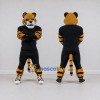 Custom Orange and Black Tiger in Sportswear Mascot Costume Adult Full Body Suit for Sports Events Custom Orange and Black Tiger in Sportswear Mascot Costume Adult Full Body Suit for Sports Events