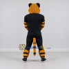 Custom Orange and Black Tiger in Sportswear Mascot Costume Adult Full Body Suit for Sports Events Custom Orange and Black Tiger in Sportswear Mascot Costume Adult Full Body Suit for Sports Events