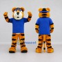 Custom Orange and Blue Tiger in T-Shirt Mascot Costume Adult Full Body Suit for Sports Events