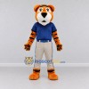 Custom Orange Blue and Gray Tiger in Baseball Uniform Mascot Costume Adult Full Body Suit for Baseball Events Custom Orange Blue and Gray Tiger in Baseball Uniform Mascot Costume Adult Full Body Suit for Baseball Events