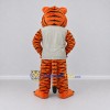 Custom Orange and Gray Tiger in Vest Mascot Costume Adult Full Body Suit for Community Events Custom Orange and Gray Tiger in Vest Mascot Costume Adult Full Body Suit for Community Events