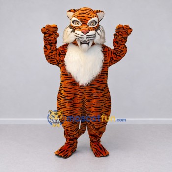 Custom Orange Black and White Tiger Mascot Costume Adult Full Body Suit for Wildlife Events Custom Orange Black and White Tiger Mascot Costume Adult Full Body Suit for Wildlife Events