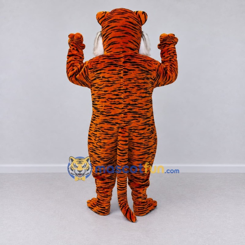 Custom Orange Black and White Tiger Mascot Costume Adult Full Body Suit for Wildlife Events Custom Orange Black and White Tiger Mascot Costume Adult Full Body Suit for Wildlife Events