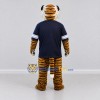 Custom Orange and Navy Blue Roaring Tiger in T-Shirt Mascot Costume Adult Full Body Suit for Sports Events Custom Orange and Navy Blue Roaring Tiger in T-Shirt Mascot Costume Adult Full Body Suit for Sports Events