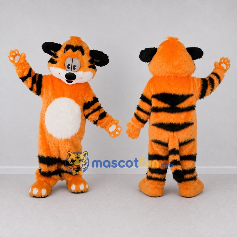 Custom Orange Black and White Tiger Mascot Costume Adult Full Body Suit for Wildlife Events Custom Orange Black and White Tiger Mascot Costume Adult Full Body Suit for Wildlife Events