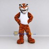 Custom Orange Black and White Tiger in T-Shirt Mascot Costume Adult Full Body Suit for Sports Events Custom Orange Black and White Tiger in T-Shirt Mascot Costume Adult Full Body Suit for Sports Events