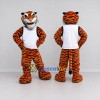 Custom Orange Black and White Tiger in T-Shirt Mascot Costume Adult Full Body Suit for Sports Events Custom Orange Black and White Tiger in T-Shirt Mascot Costume Adult Full Body Suit for Sports Events