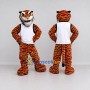 Custom Orange Black and White Tiger in T-Shirt Mascot Costume Adult Full Body Suit for Sports Events