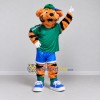 Custom Orange Green and Blue Tiger in Sportswear Mascot Costume Adult Full Body Suit for Sports Events Custom Orange Green and Blue Tiger in Sportswear Mascot Costume Adult Full Body Suit for Sports Events