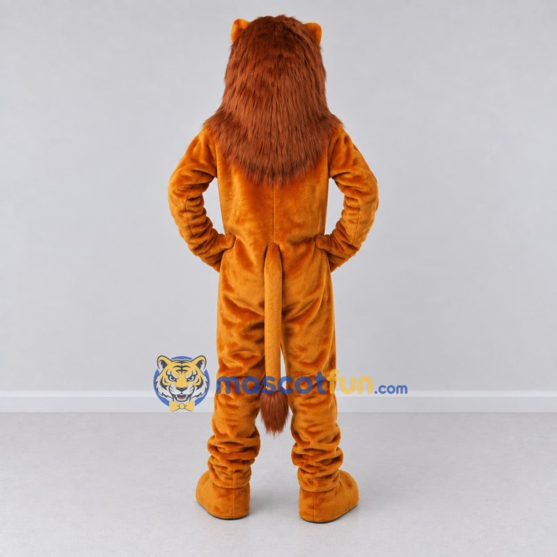 Custom Golden Brown Lion Mascot Costume Adult Full Body Suit for Wildlife Events