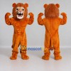 Custom Golden Brown Muscular Lion Mascot Costume Adult Full Body Suit for Sports Events Custom Golden Brown Muscular Lion Mascot Costume Adult Full Body Suit for Sports Events