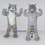 Custom Gray Black and White Roaring Tiger Mascot Costume Adult Full Body Suit for Wildlife Events