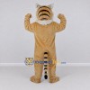 Custom Tan Black and White Roaring Tiger Mascot Costume Adult Full Body Suit for Wildlife Events Custom Tan Black and White Roaring Tiger Mascot Costume Adult Full Body Suit for Wildlife Events