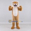 Custom Tan and White Roaring Big Cat Mascot Costume Adult Full Body Suit for Wildlife Events