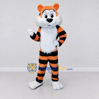 Custom Orange Black and White Tiger Mascot Costume Adult Full Body Suit for Wildlife Events Custom Orange Black and White Tiger Mascot Costume Adult Full Body Suit for Wildlife Events