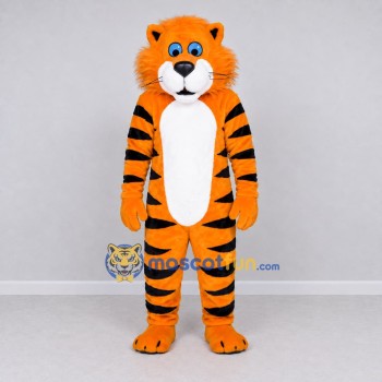 Custom Orange Black and White Tiger Mascot Costume Adult Full Body Suit for Wildlife Events Custom Orange Black and White Tiger Mascot Costume Adult Full Body Suit for Wildlife Events