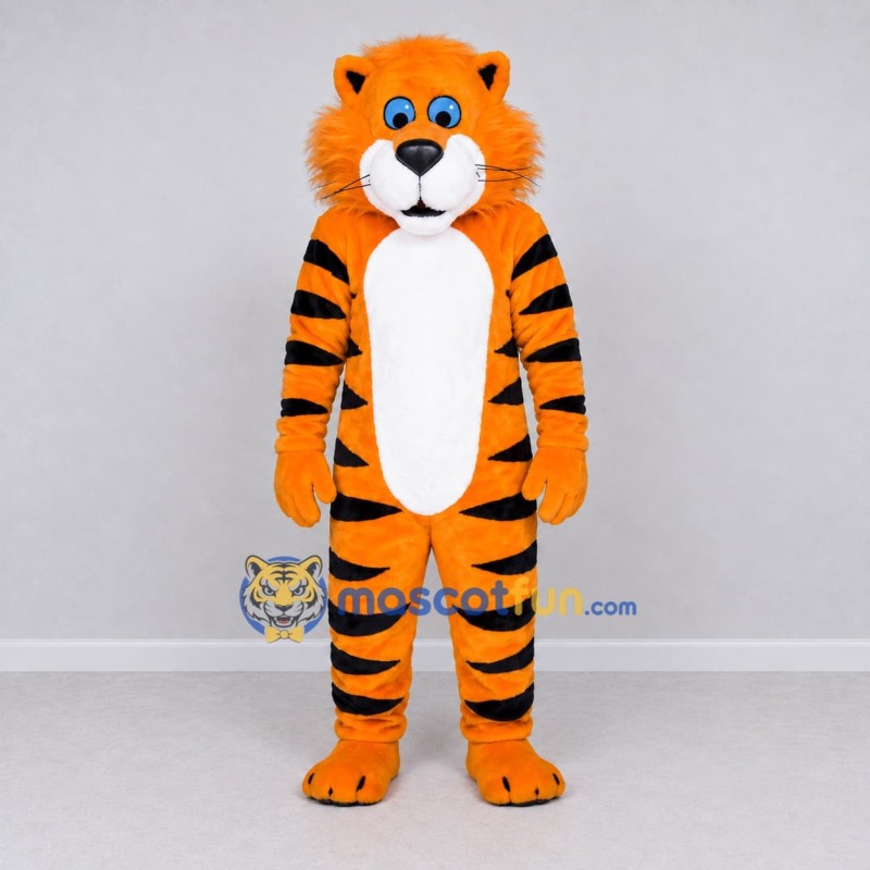 Custom Orange Black and White Tiger Mascot Costume Adult Full Body Suit for Wildlife Events Custom Orange Black and White Tiger Mascot Costume Adult Full Body Suit for Wildlife Events