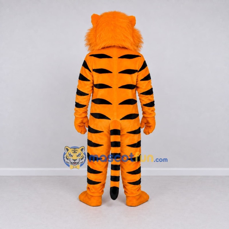 Custom Orange Black and White Tiger Mascot Costume Adult Full Body Suit for Wildlife Events Custom Orange Black and White Tiger Mascot Costume Adult Full Body Suit for Wildlife Events
