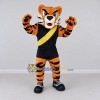 Custom Orange Black and Yellow Tiger in Sportswear Mascot Costume Adult Full Body Suit for Sports Events Custom Orange Black and Yellow Tiger in Sportswear Mascot Costume Adult Full Body Suit for Sports Events