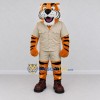 Custom Orange and Khaki Tiger in Safari Outfit Mascot Costume Adult Full Body Suit for Zoo Events Custom Orange and Khaki Tiger in Safari Outfit Mascot Costume Adult Full Body Suit for Zoo Events