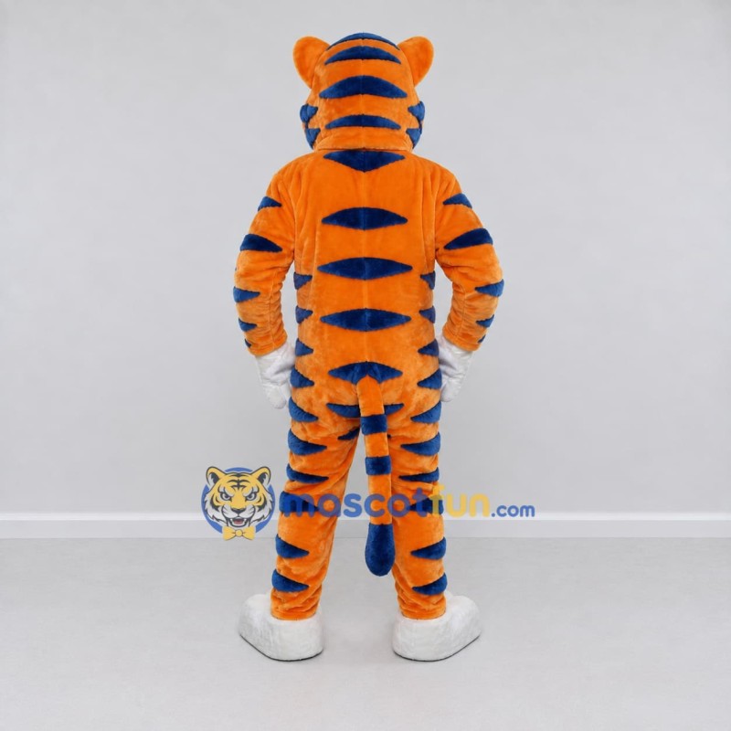 Custom Orange Blue and White Tiger Mascot Costume Adult Full Body Suit for Wildlife Events Custom Orange Blue and White Tiger Mascot Costume Adult Full Body Suit for Wildlife Events