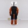Custom Orange and Black Tiger in Sportswear Mascot Costume Adult Full Body Suit for Sports Events Custom Orange and Black Tiger in Sportswear Mascot Costume Adult Full Body Suit for Sports Events