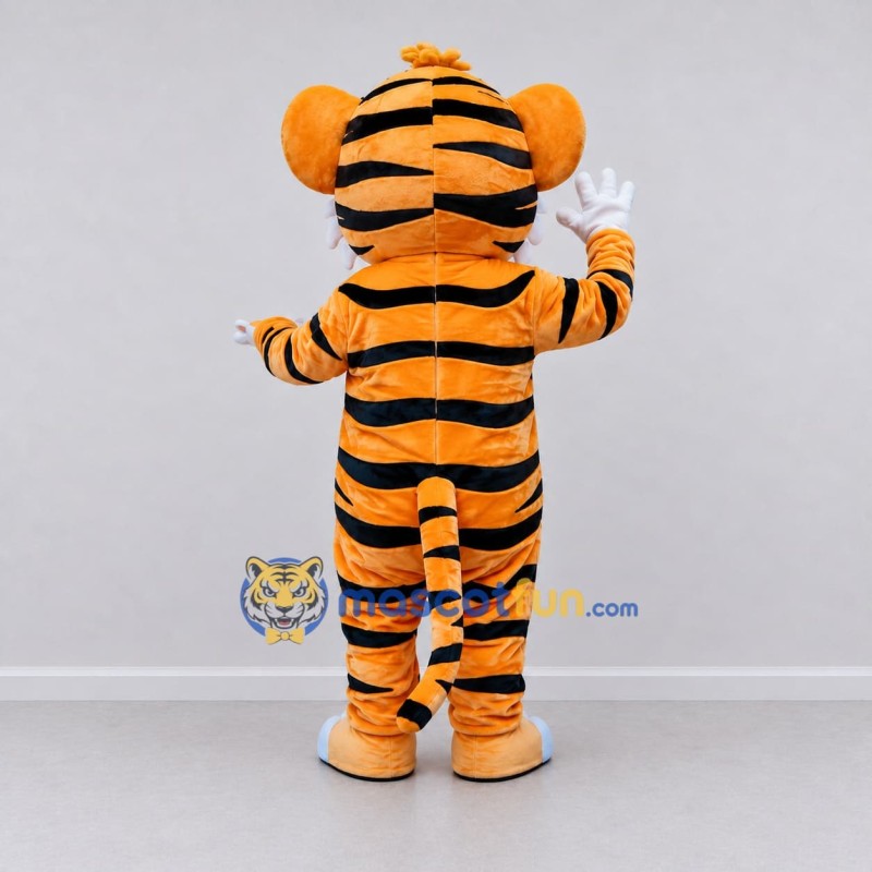 Custom Orange Black and White Tiger Mascot Costume Adult Full Body Suit for Wildlife Events Custom Orange Black and White Tiger Mascot Costume Adult Full Body Suit for Wildlife Events