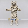Custom White and Black White Tiger Mascot Costume Adult Full Body Suit for Wildlife Events